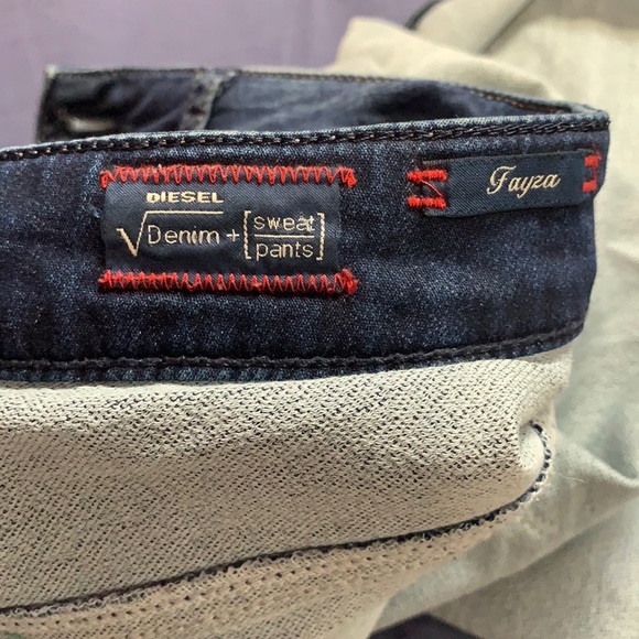 Diesel jeans blue boyfriend cut oversized high waist tight at the bottom part - Picture 7 of 12